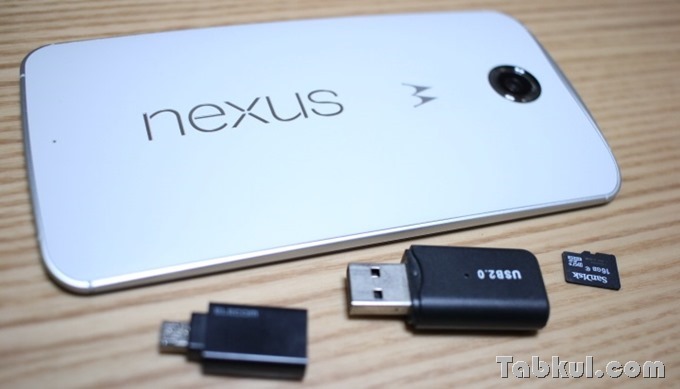 Nexus 6 でUSBメモリは認識するか、MicroSDカードリーダーを試す