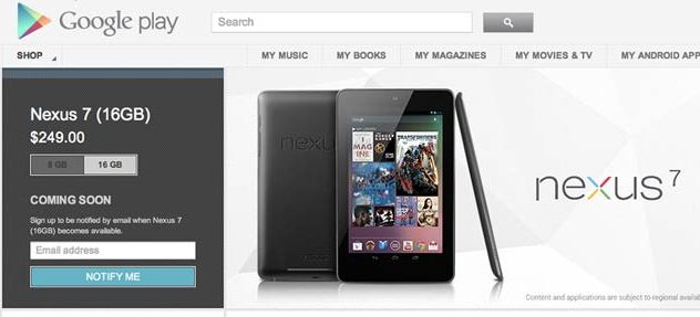 Google Nexus 7の１６GBが販売停止と日本未発売の理由
