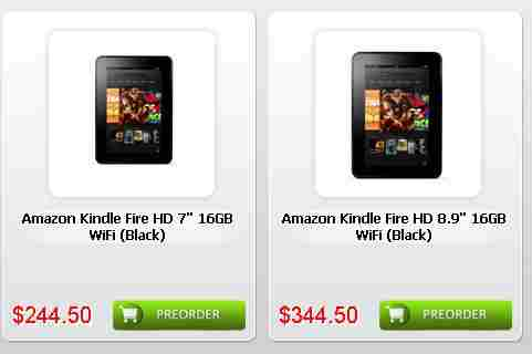 予約開始！Kindle Fire HD 7インチは244.5ドル（約19,000円）8.9インチとLTE版も
