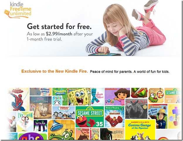 米Amazon、子供は月300円でTV/映画/本が見放題「Kindle FreeTime Unlimited」とは