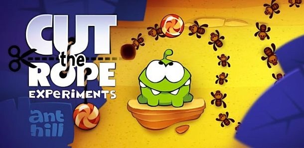 価格 99円、物理パズルゲーム「Cut the Rope」の試用レビュー / Androidアプリ