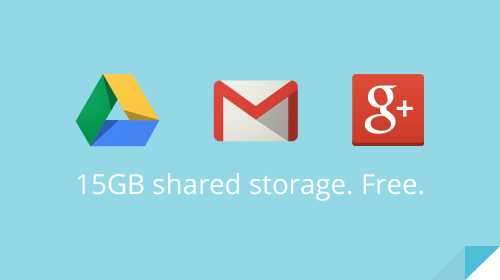グーグル、Gmail や Drive等の無料ストレージを統合し合計15GBへ（プランも一部変更）