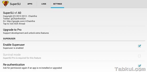 新型Nexus 7 2013、Android4.3(JSS15Q)をRoot化―Nexus Root Toolkit編