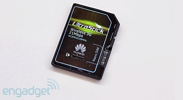Huawei、nanoSIM搭載3G SDカード『UltraStick』発表