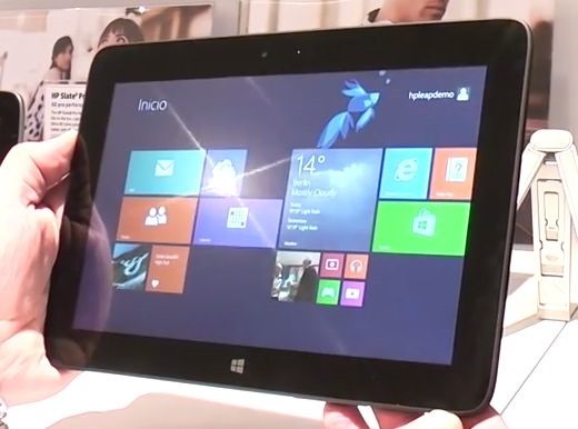 『HP Omni 10』のハンズオン動画―重さ630gの10型Windowsタブレット
