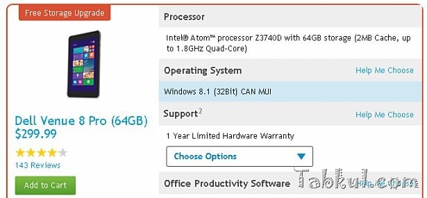 米Dell、『Venue 8 Pro』の64GBモデルを値下げセール