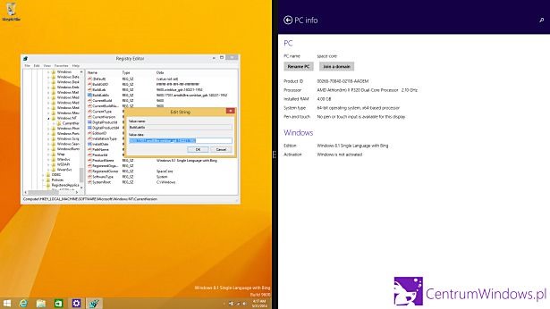Windows 8.1 with Bingのスクリーンショット流出か