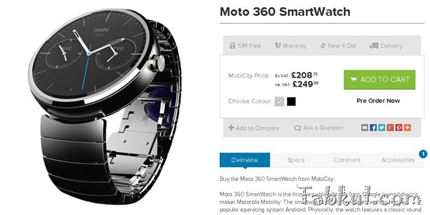 『Moto 360』は9月1日発売か―英国ショップ約4.3万円で予約開始