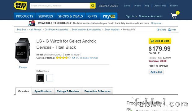BestBuyが初代『LG G Watch』を約5千円値下げ―179.99ドルで販売中