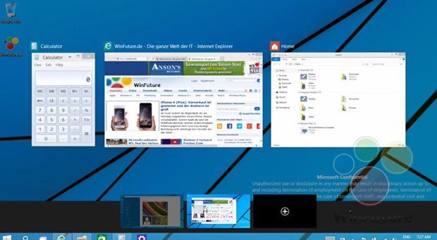 Windows 9 の新機能「仮想デスクトップ」の様子がわかる動画公開