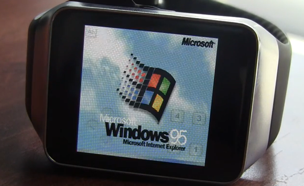衝撃！Windows 95搭載スマートウォッチ誕生―Android Wear端末で動作