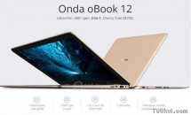 RAM4GB/Z8700搭載12.2型『Onda oBook12』が予約開始、価格・スペック