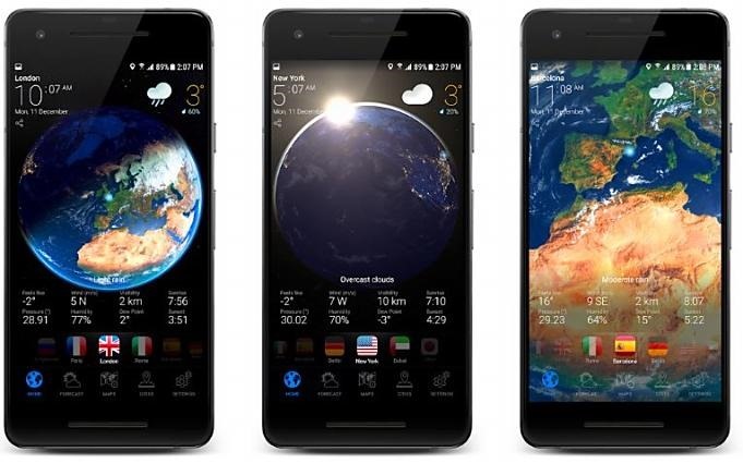 通常780円の天気予報 ライブ壁紙 3d Earth Pro が110円に Androidアプリ値下げセール 2018 8 31