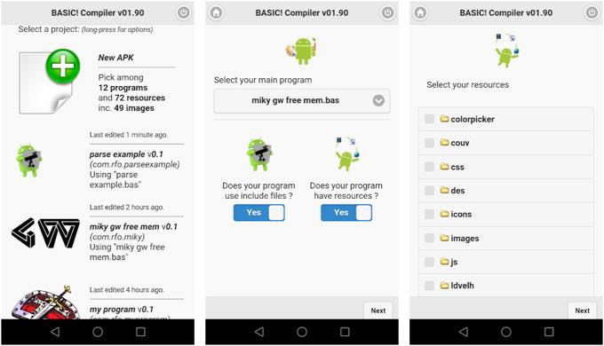 Android App com rfo compiler