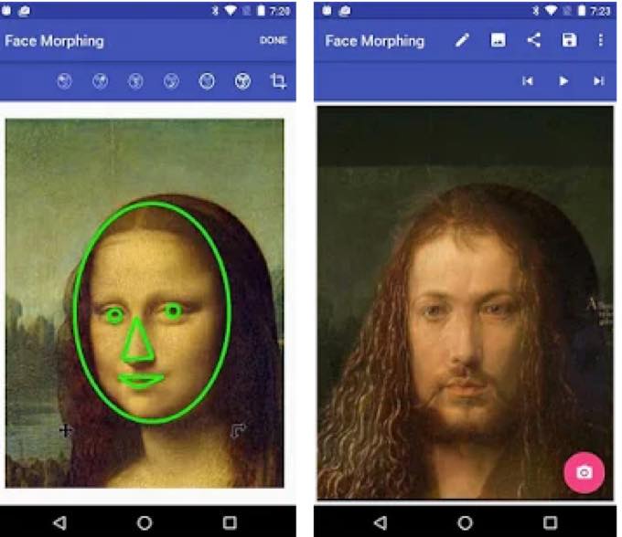 Android app com mixaimaging facemorphing hd