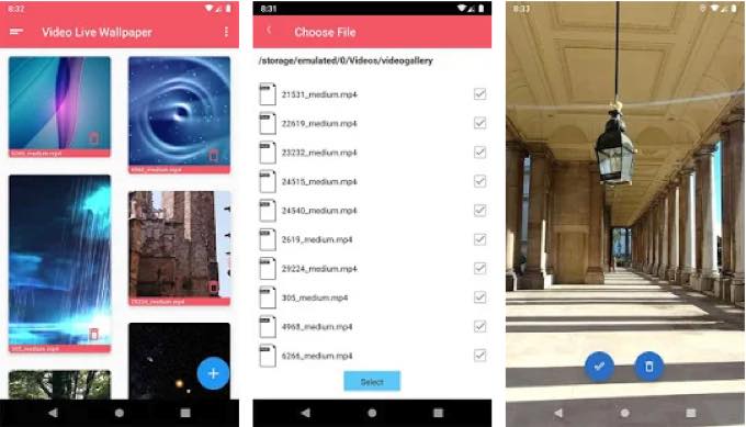 Android app com light videolivewallpapers