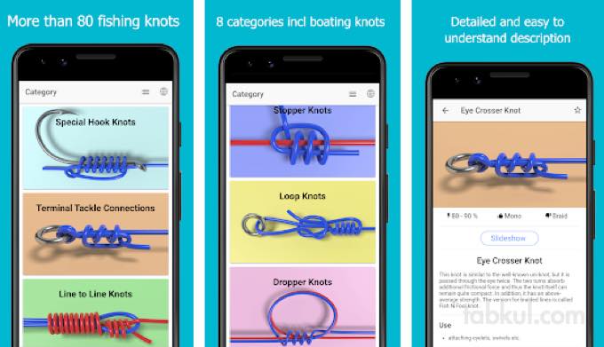 Android app com myrigs fishing knots angelknoten