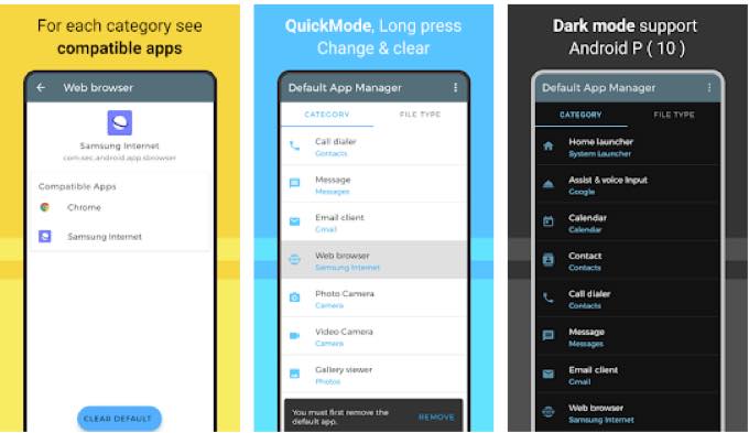 Android app app defaultappmanager pro