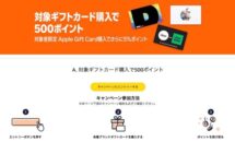 Appleギフトカードで500円相当もらえる、Amazonブラックフライデー記念還元中