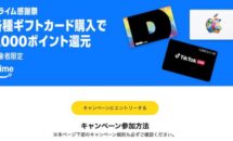 （プライム感謝祭）各種ギフトカード購入で1000ポイント還元中、対象者限定と対象品の注意点