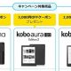 電子書籍リーダー「Kobo」シリーズ購入で最大4000円OFFクーポン、楽天スーパーSALE
